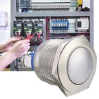 Momentary Switch for Automobiles (12V, 19mm, Stainless Steel, Waterproof)