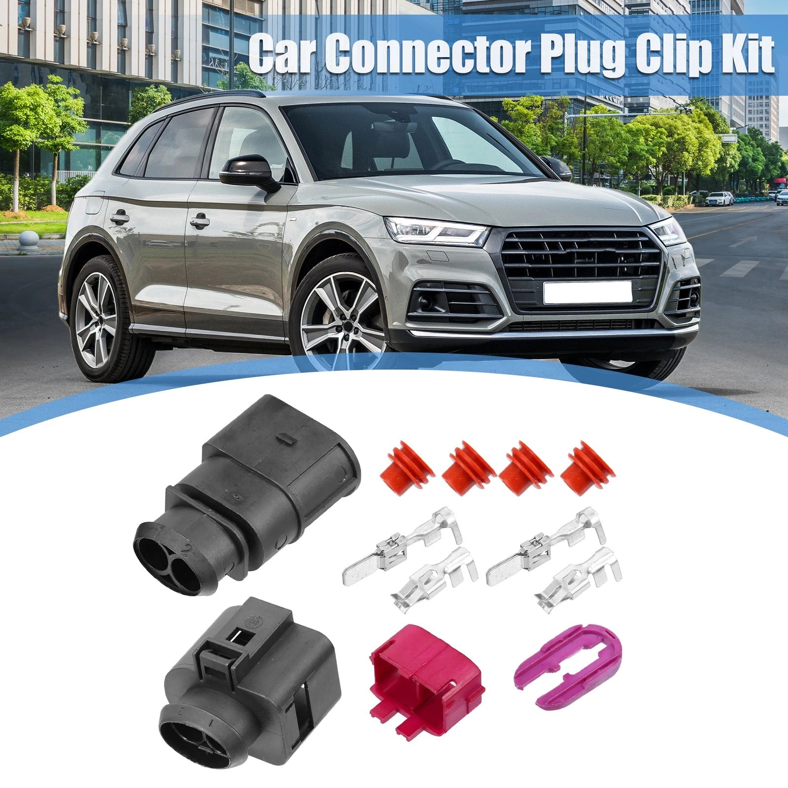 2X 1J0973852/1J0973752 Sealed Automotive Connector Set for VW Audi 