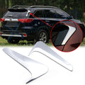Chrome Rear Window Side Spoiler Wing Cover Trims for Toyota Highlander (2014–2019)