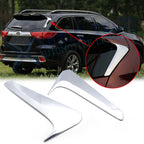 Chrome Rear Window Side Spoiler Wing Cover Trims for Toyota Highlander (2014–2019)