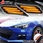 Smoked Front Bumper Side Marker Lights for Scion FR-S/BRZ/Toyota 86 (2013–2017)
