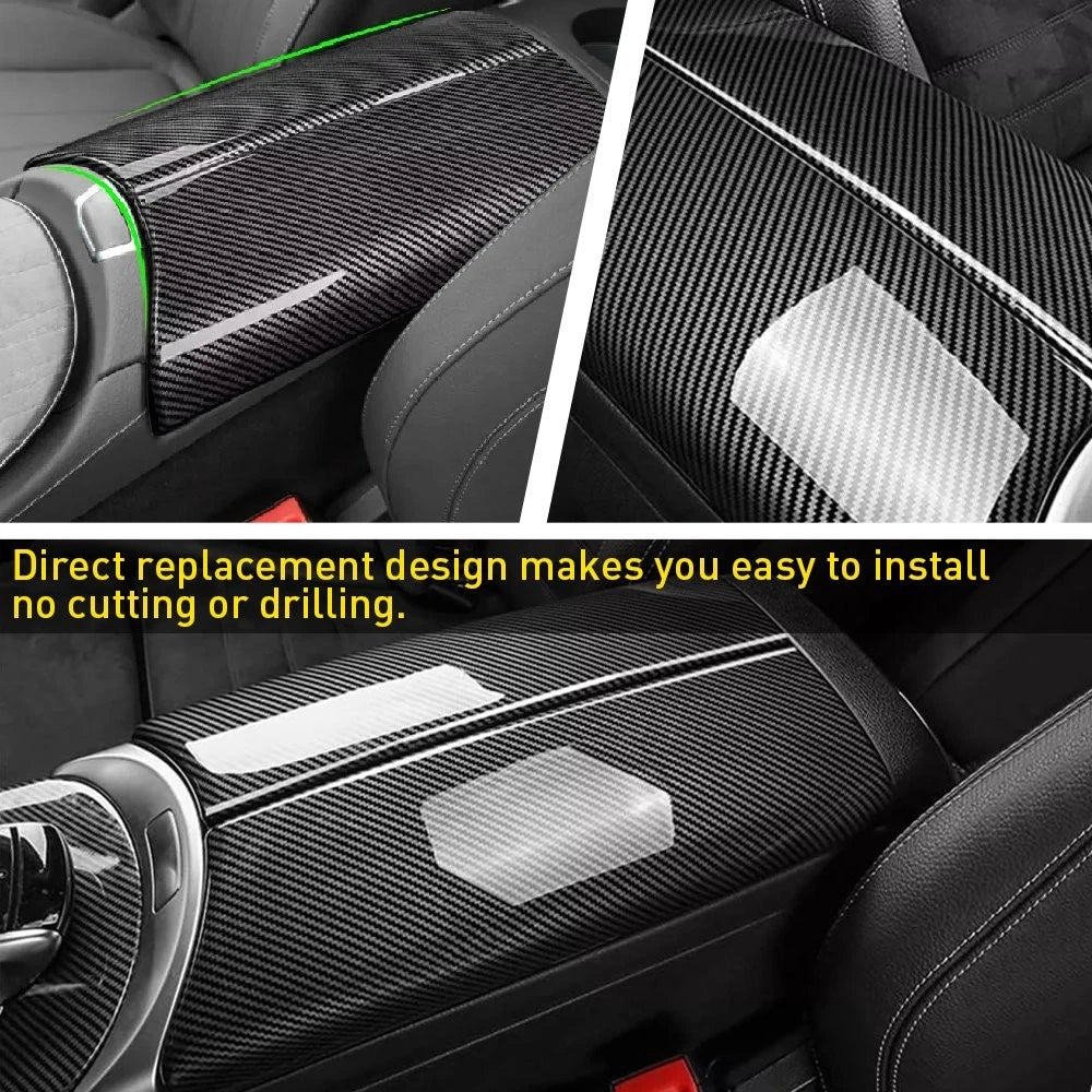 Center Armrest Box Trim for Mercedes C-Class W205, GLC X253 (2015–2020)