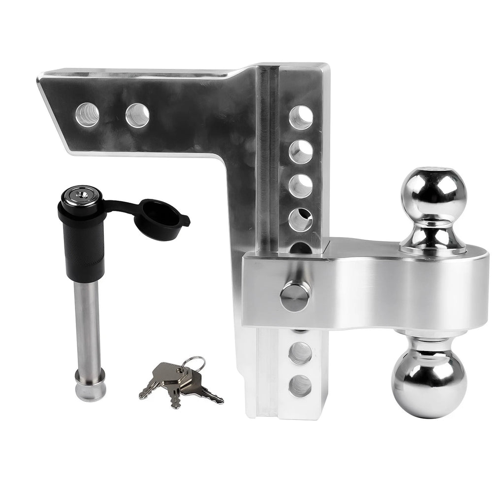 Heavy Duty Trailer Hitch 2.5" Receiver 8" Drop/Rise 18500LBS 2" & 2-5/16" Ball