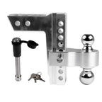 Heavy Duty Trailer Hitch 2.5" Receiver 8" Drop/Rise 18500LBS 2" & 2-5/16" Ball