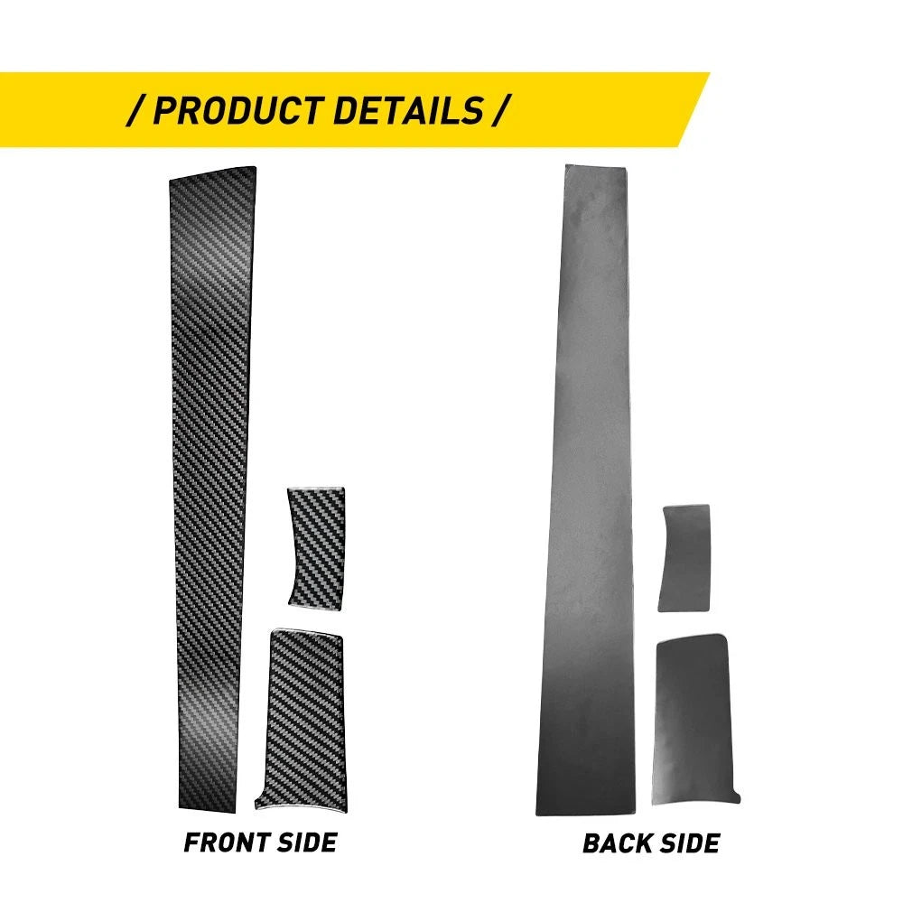 3Pcs Carbon Fiber Dashboard Console Cover for Honda Civic (2016–2021)