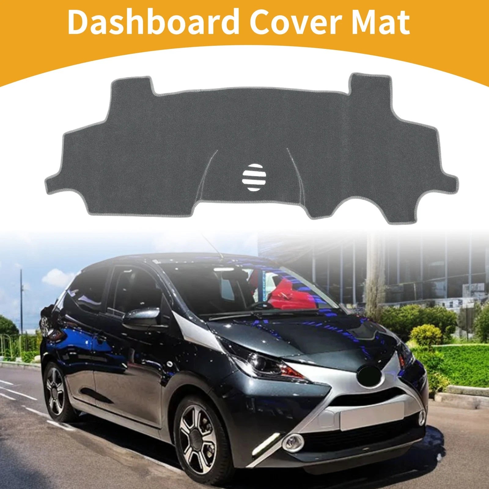 Dashboard Cover for Toyota Aygo (2005–2014) Dash Mat Carpet Gray