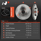 Front & Rear Disc Brake Rotors for Honda Accord (2003–2006)
