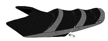 Seat Cover for Yamaha FX Cruiser HO SHO (2014–2018) Non-Slip Black CF Gray