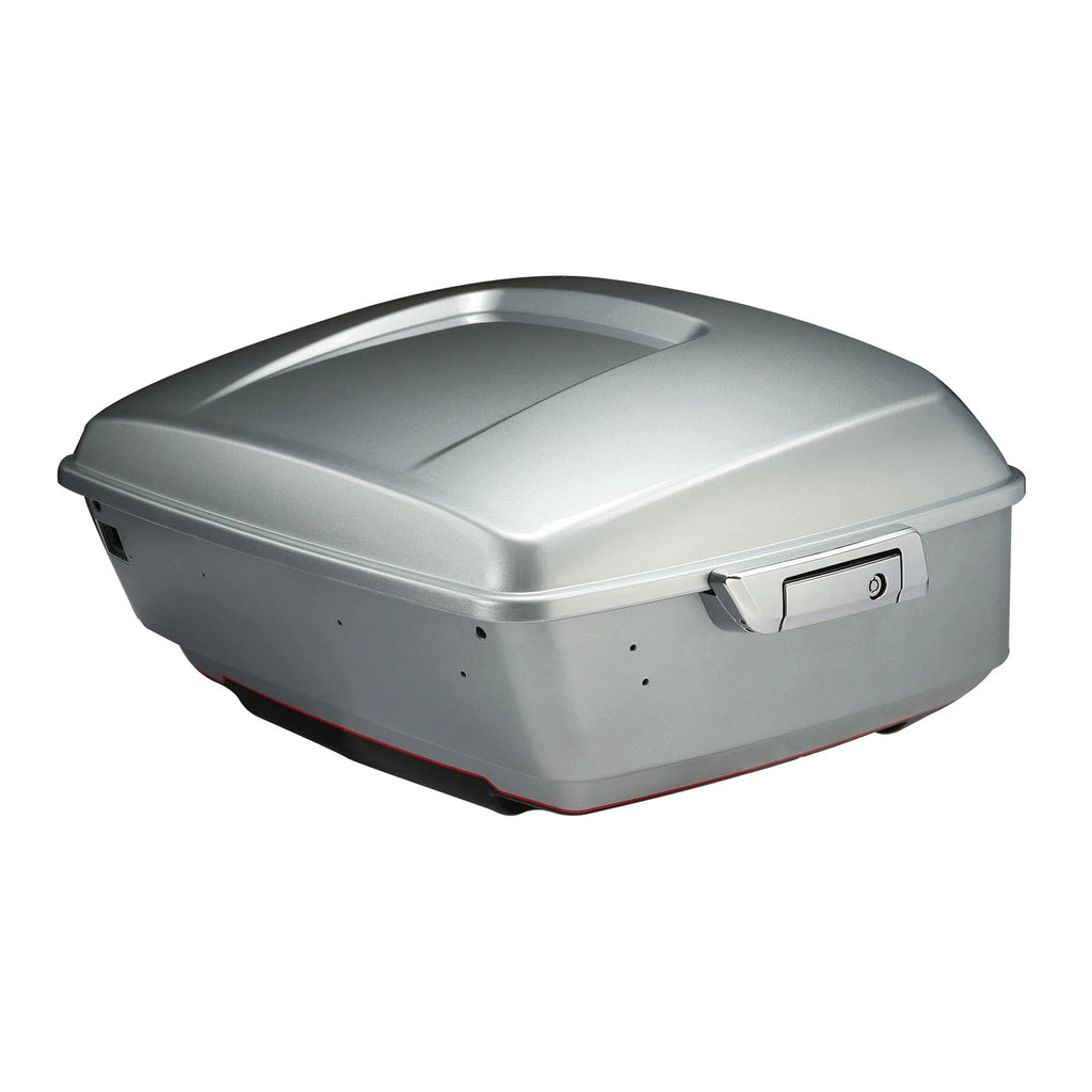 King Trunk for Harley Touring (2014–2025) - Brilliant Silver Pearl Glossy Black