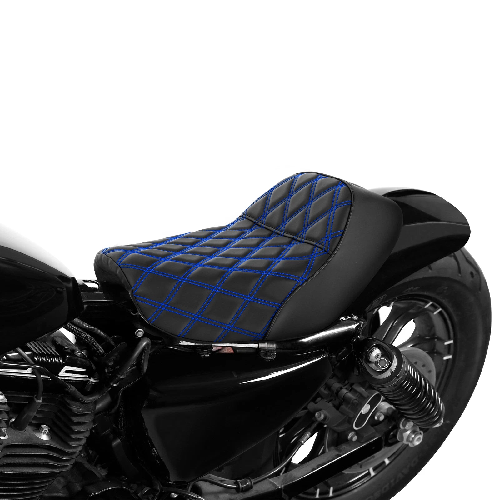 Black Driver Solo Seat Cushion for Harley Sportster XL883 1200 (2010–2022)