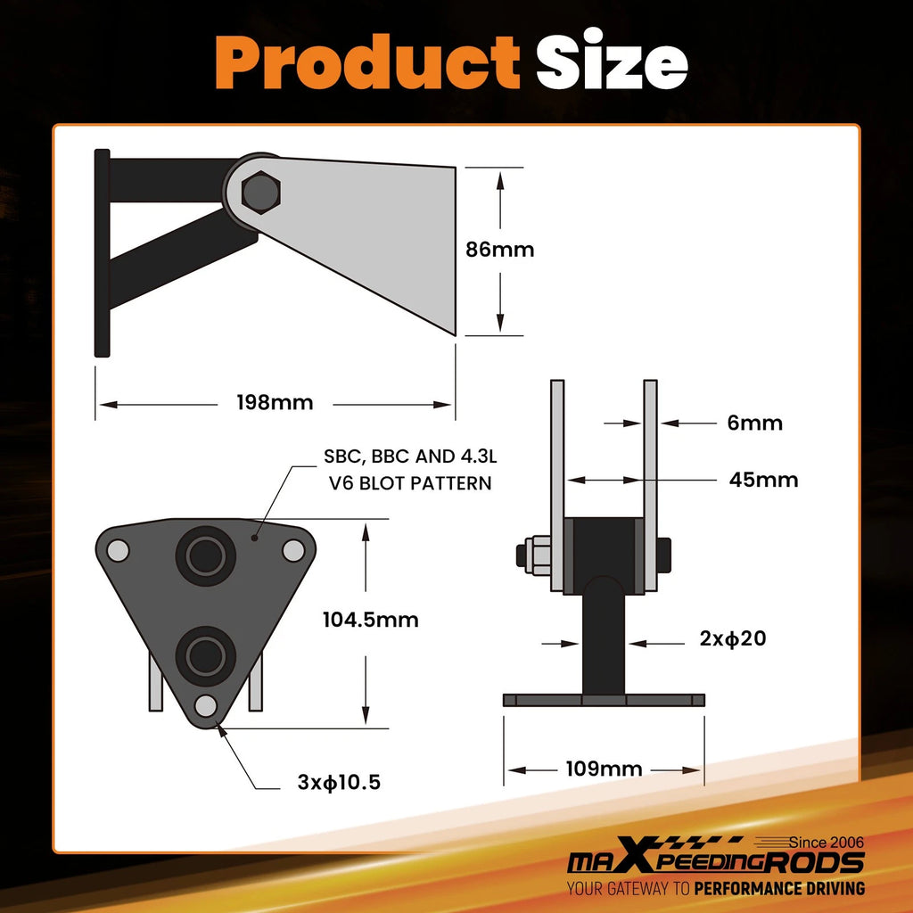Weld-In Motor Mounts for Chevy Small & Big Block