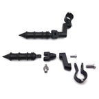 HTTMT Black Custom Bamboo Foot Peg for Honda Yamaha Suzuki (1.5")