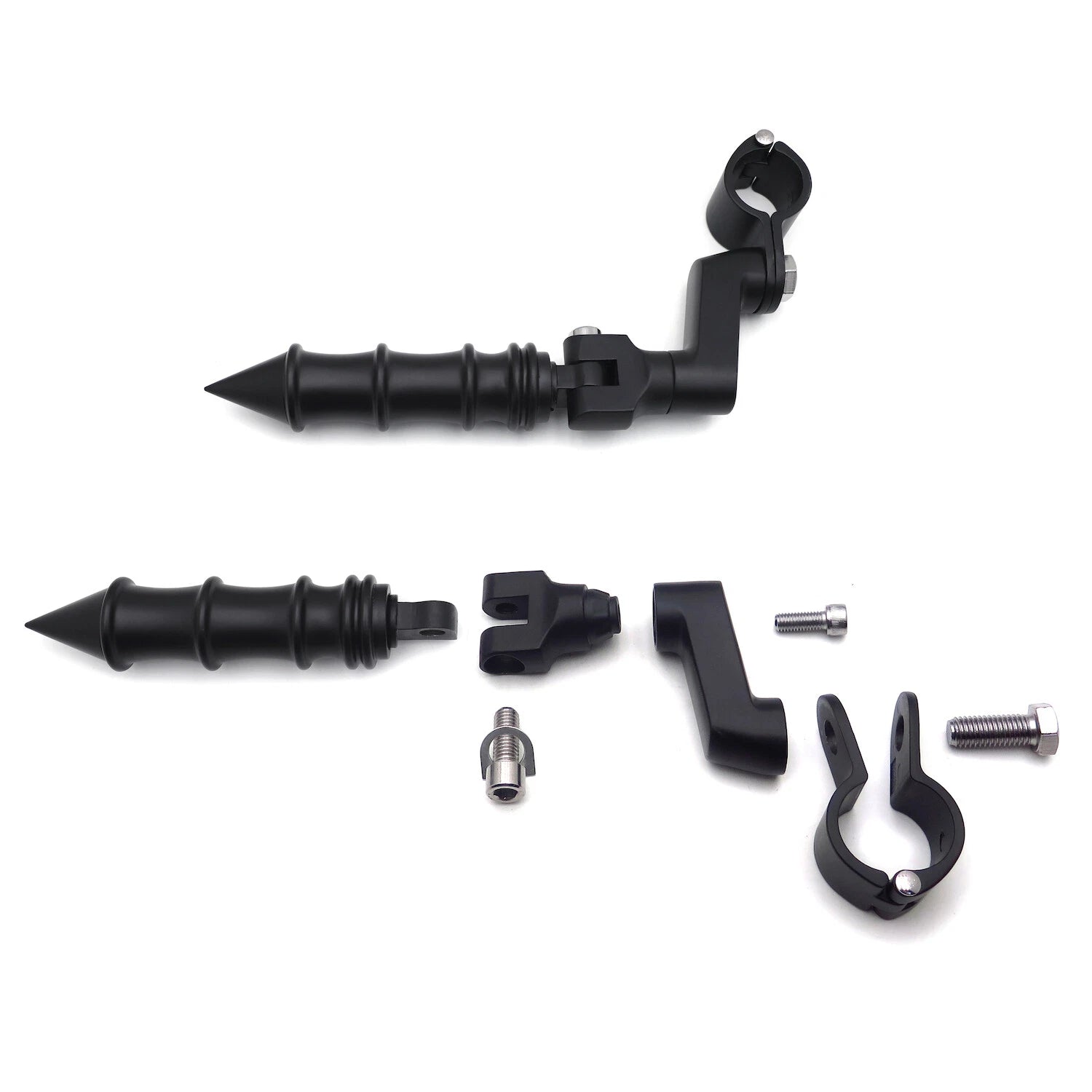HTTMT Black Custom Bamboo Foot Peg for Honda Yamaha Suzuki (1.5")