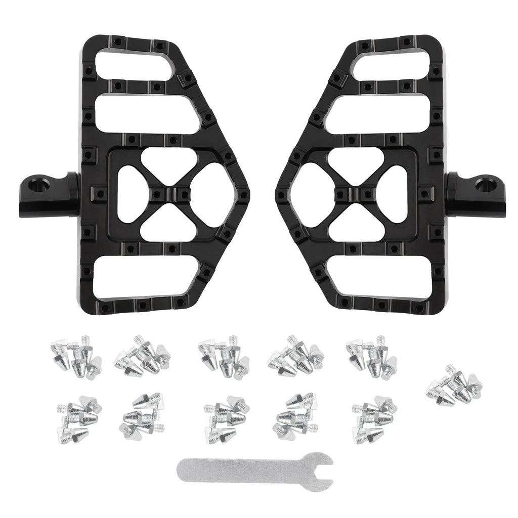 Black MX Style Wide Foot Pegs for Harley Dyna Softail Wide Glide (2011–2024)