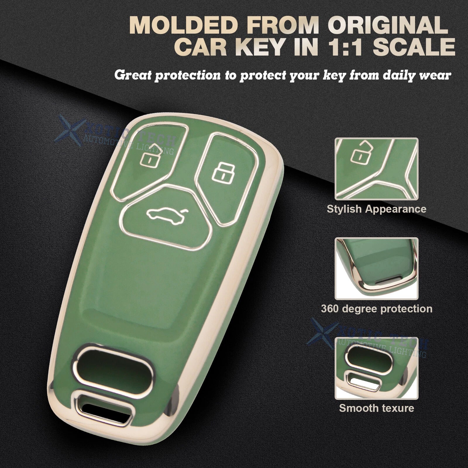 Smart Key Fob Cover for Audi A4 Q5 A6 S7 A8 (2017-2024)
