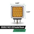 Set of 2 LED Pedestal Fender Lights for Truck (Red/Amber)