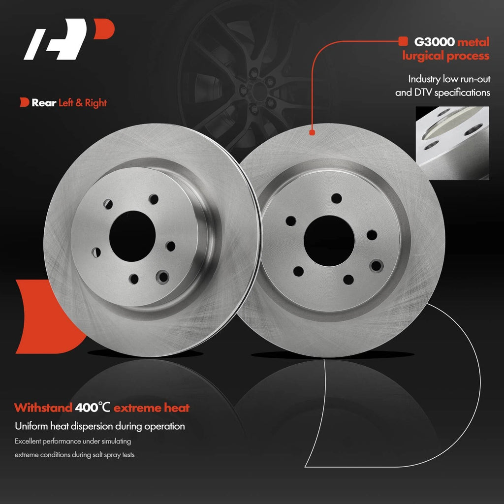 Set of 4 Disc Brake Rotors for Nissan 350Z, Infiniti G35 (2003–2008)