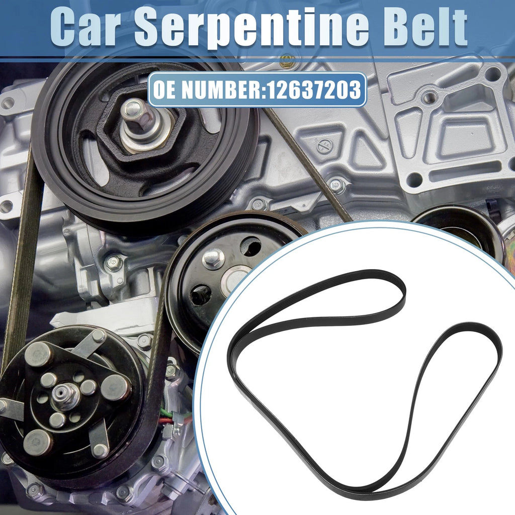 Serpentine Belt for Mazda B3000 3.0L (2002–2003) No. 12637203 Rubber Black