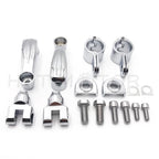 Chrome 360 Adjustable Highway FootPeg Mounting Kit for Harley (1.5")