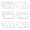 Set of 4 Marine Boat White Sticker Decals A-Z Letters & 0-9 Numbers