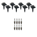 Set of 8 Ignition Coils & Denso Iridium Spark Plugs for Audi A6 A8 (2000–2009)