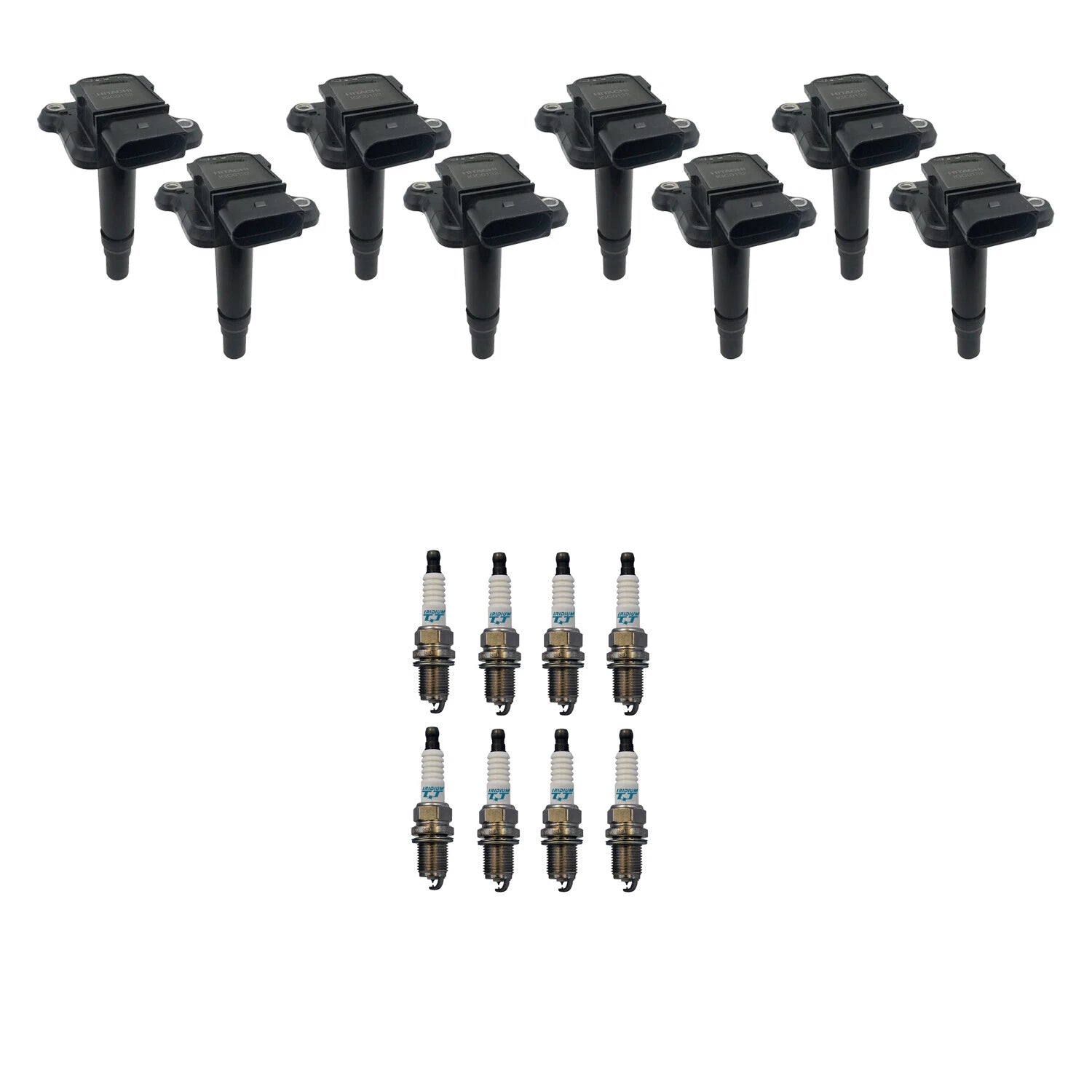 Set of 8 Ignition Coils & Denso Iridium Spark Plugs for Audi A6 A8 (2000–2009)