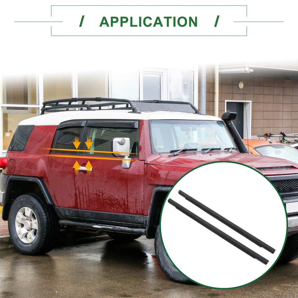 2X Rear Weatherstrip Window Seal No.6816435041 for Toyota FJ (2007–2014)