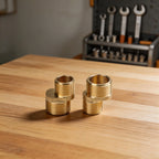 2X Brass Curved Foot Shower Faucet Connector for G12 to G34 Pipe Adapter