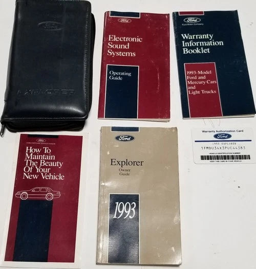 Owners Manual Collection for Ford Explorer (1993)
