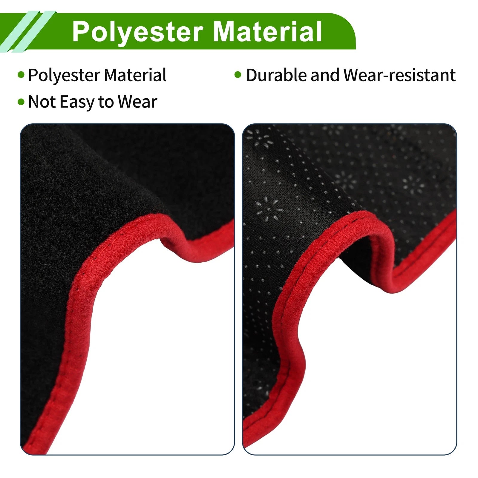 Dashboard Cover for Toyota Mark X 120 Series (2004–2009) Black Red Non-Slip