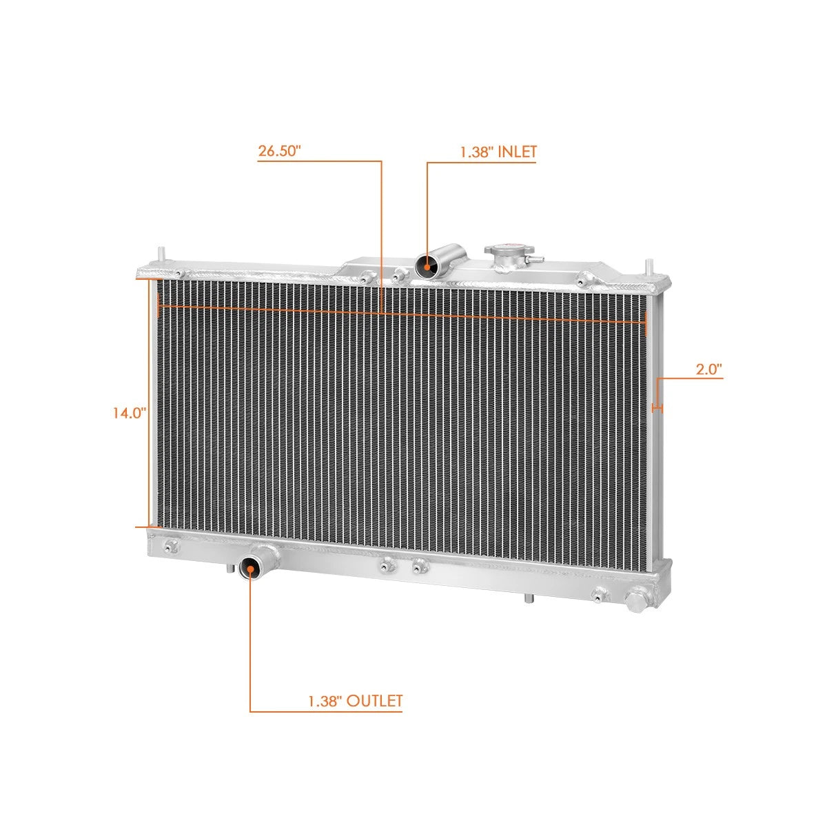 2X Aluminum Core 2-Row Cooling Radiator for Dodge Stratus/Chrysler Sebring (2001–2006)