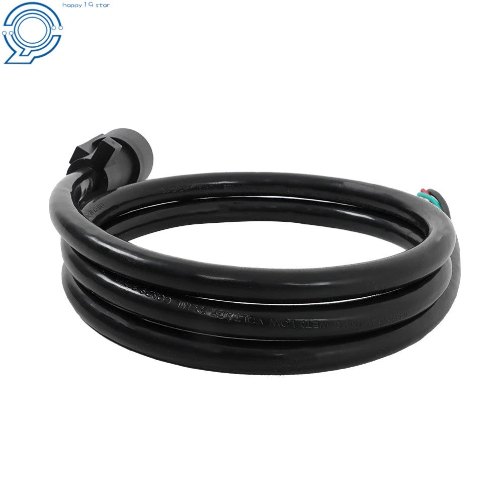 7 Way Plug Inline Trailer Cord for Heavy Duty Trailers (6 Feet)