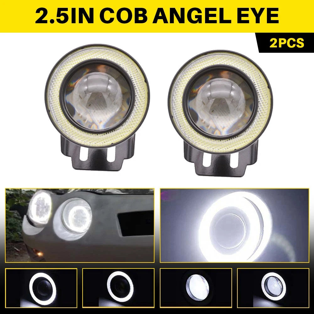 2X Waterproof COB LED Fog Lights for