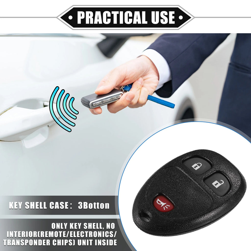 3 Button Keyless Entry Remote Key Cover for Buick Enclave (No Chip)