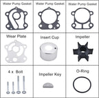 Water Pump Impeller Repair Kit for Yamaha Outboards 75 80 90 100HP (67F-W0078-00-00)