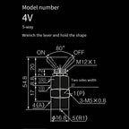 High Pressure Pneumatic Valve TAC4V 2 Position 5 Way with 6mm Fittings
