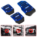 Set of 3 Blue Non-Slip Manual Transmission Brake Pedal Pads Universal