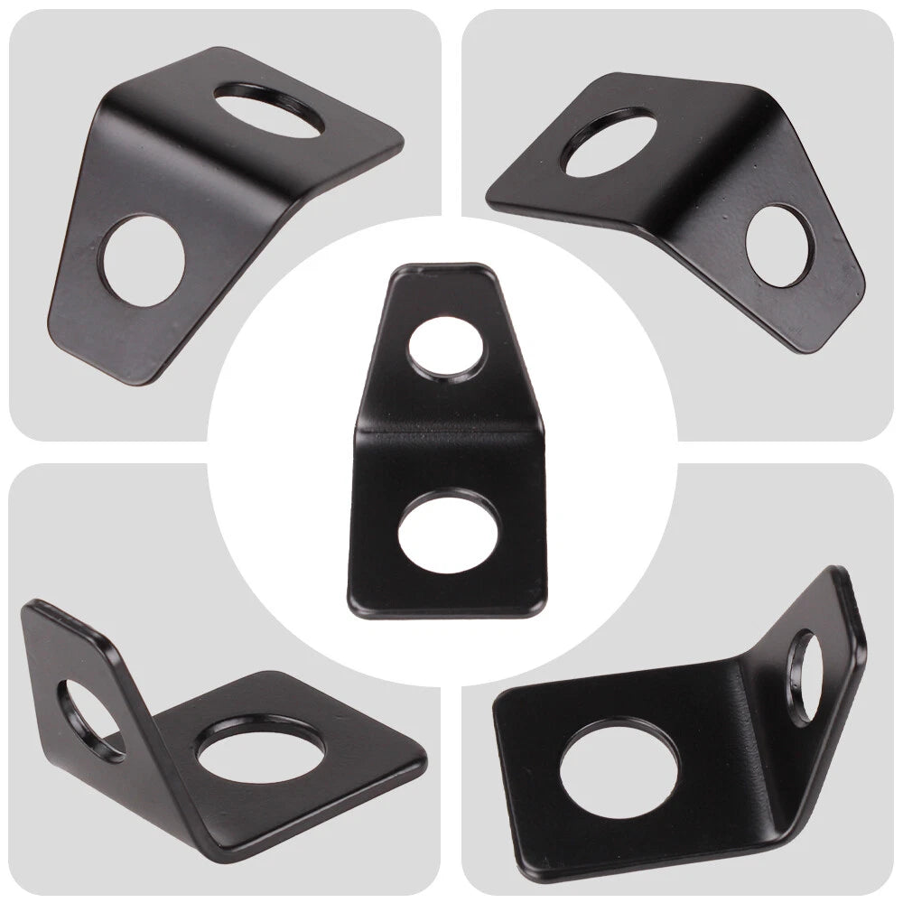 Set of 10 Seat Belt Mounting 90 Degree Angle Brackets L-Bracket