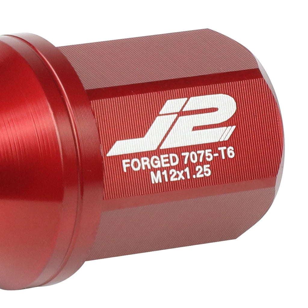 Set of 20 J2 7075 Forged Aluminum M12x1.25 Close-End Lug Nuts for