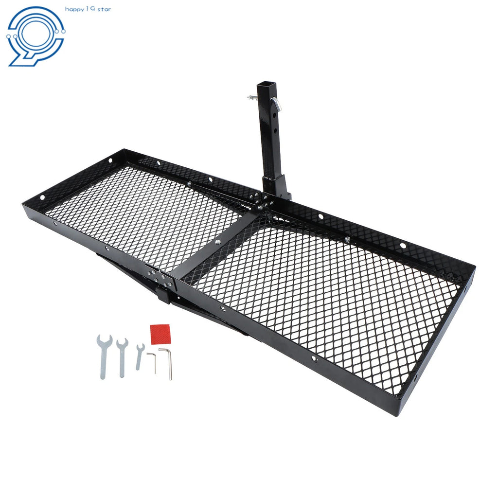 Hitch Mount Cargo Rack Carrier for Universal Vehicles (500LB Capacity)