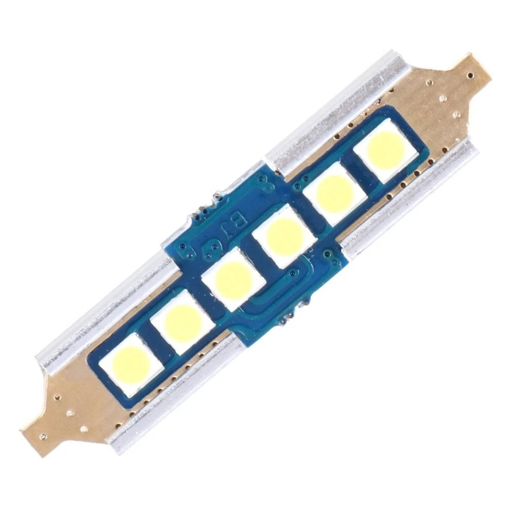 Set of 4 White 39mm 3030-6-SMD LED Festoon Bulbs for Car Interior