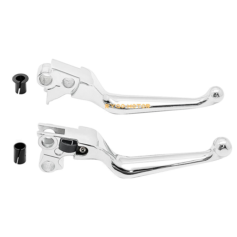 Pair Brake Clutch Lever Chrome for Harley Dyna Electra Glide Fat Boy Softail (1991–2023)