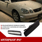 Smoked Lens White Front Side Marker Lights for Toyota Lexus Scion