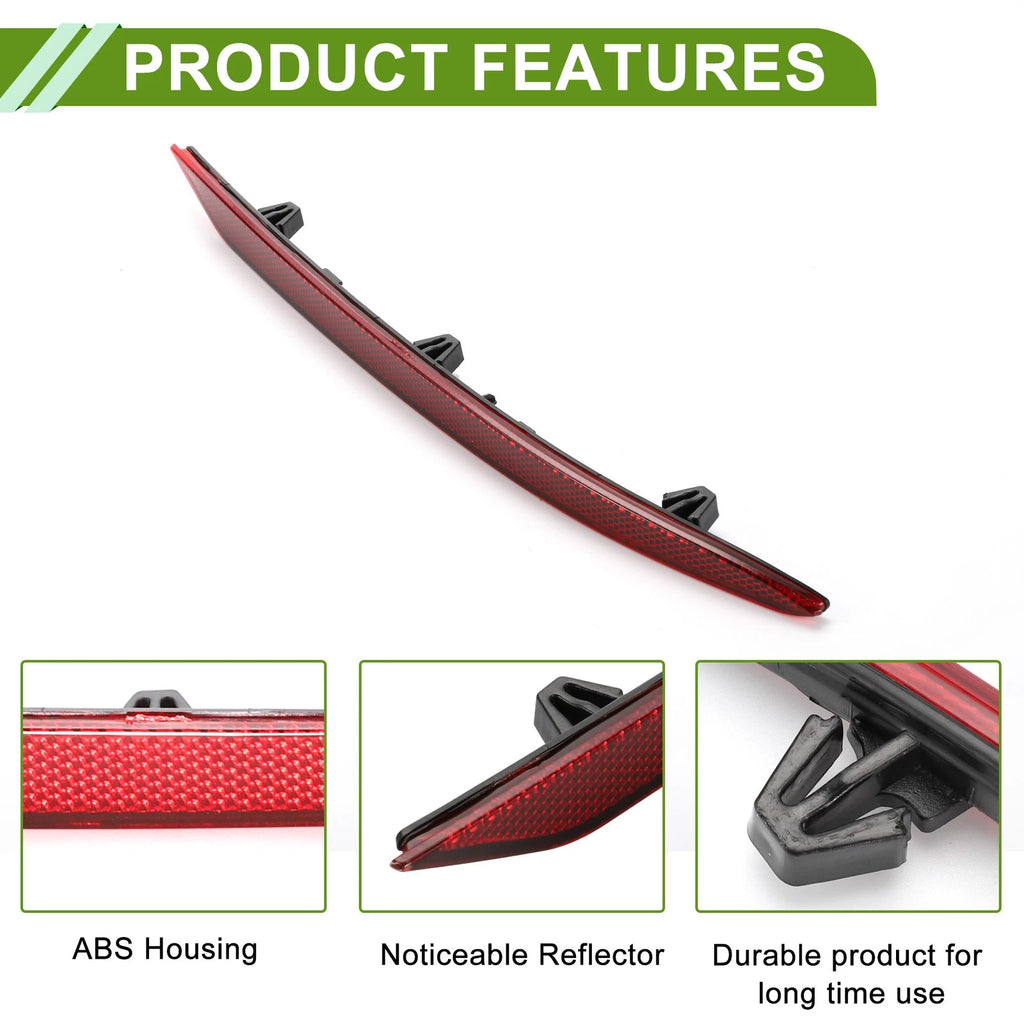 Bumper Reflector No.KS7Z13A565A for Ford Fusion (2019–2020) Red 1pc Rear Right
