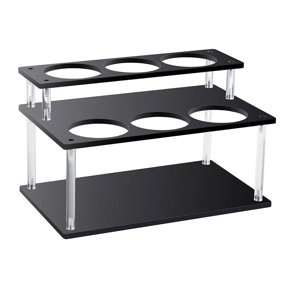 2 Tier Acrylic Coffee Syrup Organizer Rack for Coffee Syrup Bottles