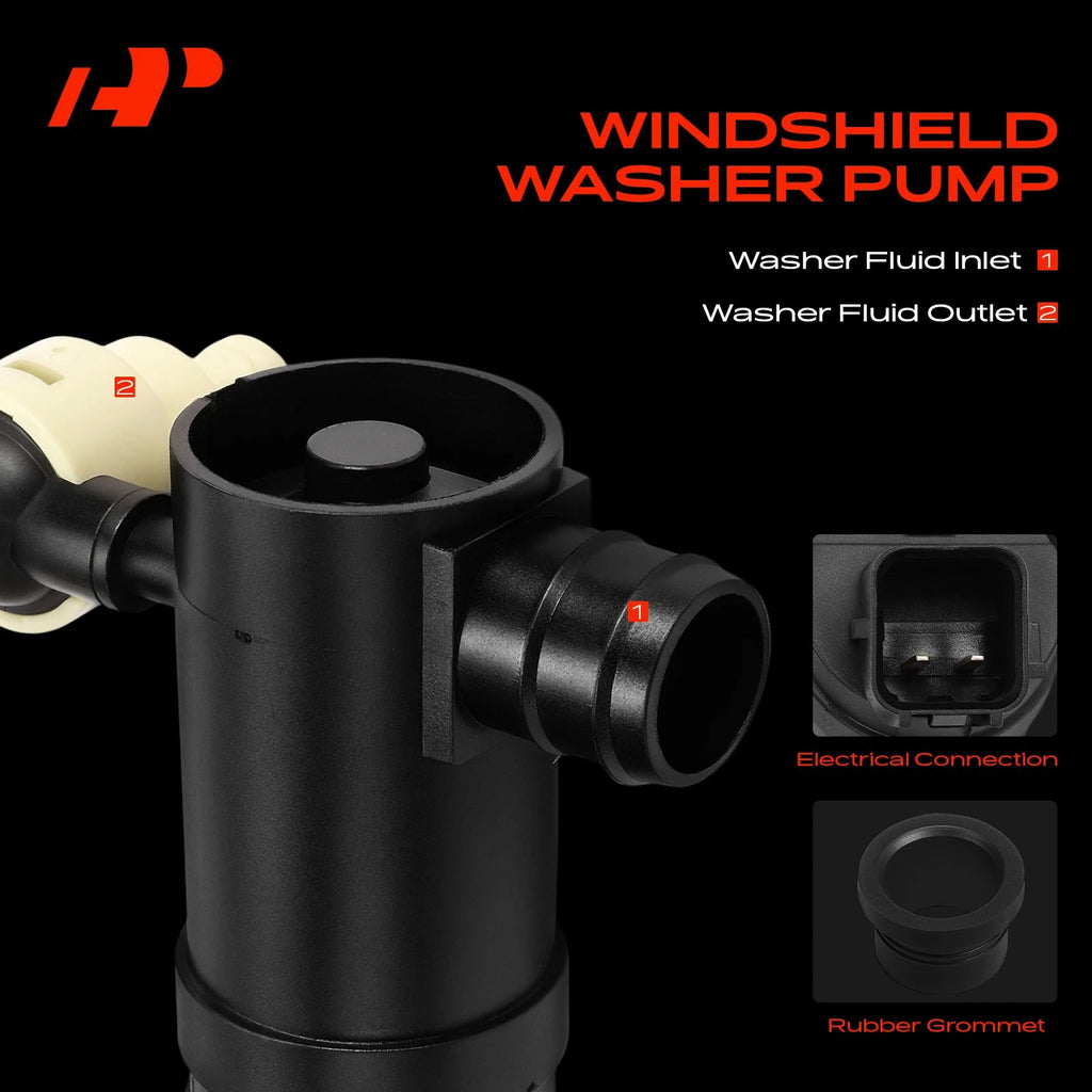 Washer Pump with Rubber Grommet for Kia Sedona Sorento