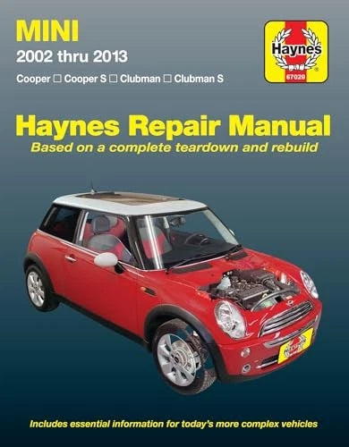 Haynes Repair Manual for Mini Cooper (2002-2013)