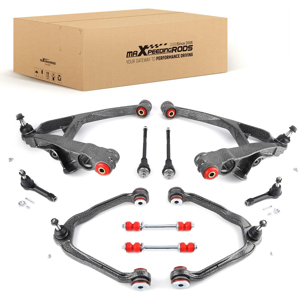 10x Front Lower Upper Control Arms Kit for Silverado Sierra 1500 (1999–2006)