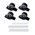 Set of 4 Heavy Duty 3 Inch Swivel Caster Wheels with Brakes