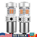 2X BAU15S 7507 PY21W Amber LED Turn Signal Light Bulb for CANBUS